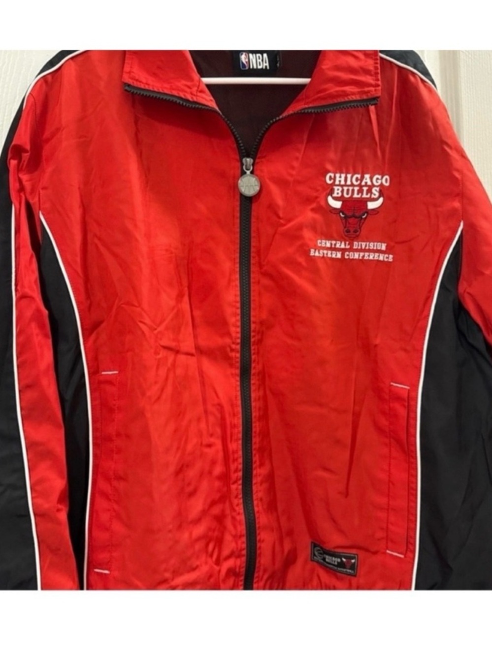 NBA Chicago Bulls Red and Black Team Jacket